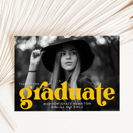 Anuncio Tipografía Negrita Amarilla Foto Graduación