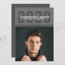 Anuncio Tipografía Negrita Deportiva Moderna Foto Graduaci