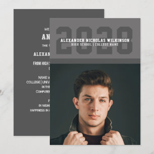 Anuncio Tipografía Negrita Deportiva Moderna Foto Graduaci