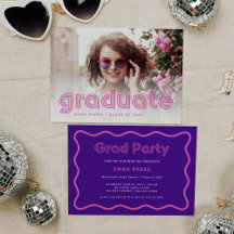 Tipografía y foto de disco moderno | Grad Fiesta