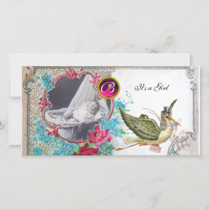 Anuncio TORMENTA BABY SHOWER MONOGRAM ,rubí,blanco