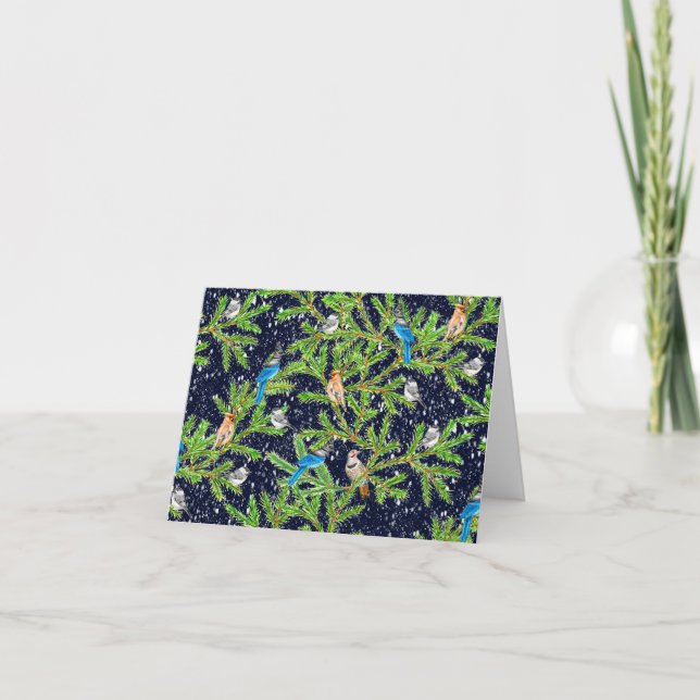 Anuncio Tormenta de nevadas nocturnas con aves de invierno (Anverso)