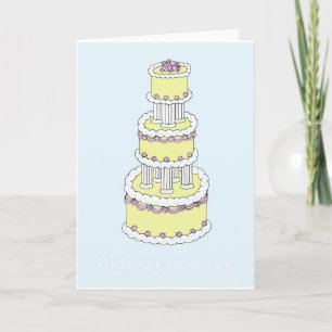 Anuncio Torta elegante de cancelación de boda