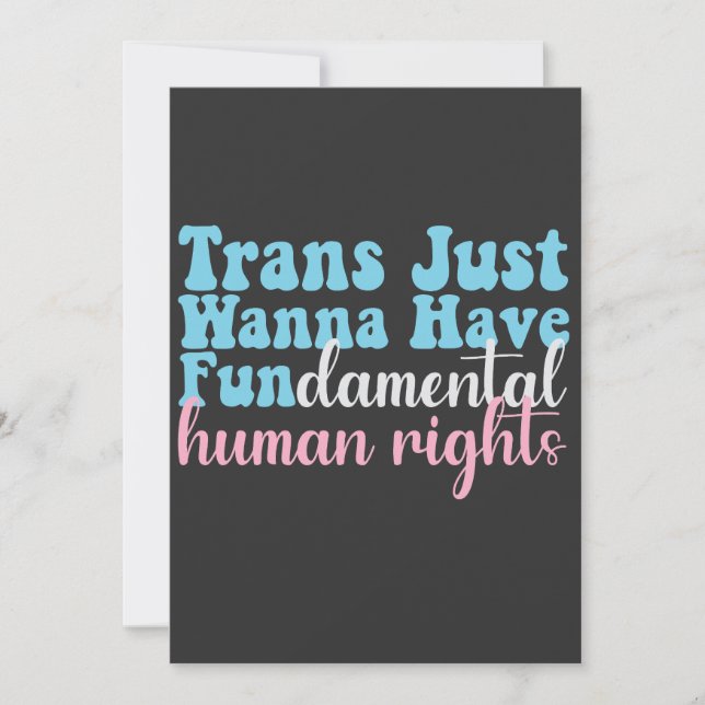 Anuncio Trans Just Quiero Derechos Humanos Fundamentales (Anverso)