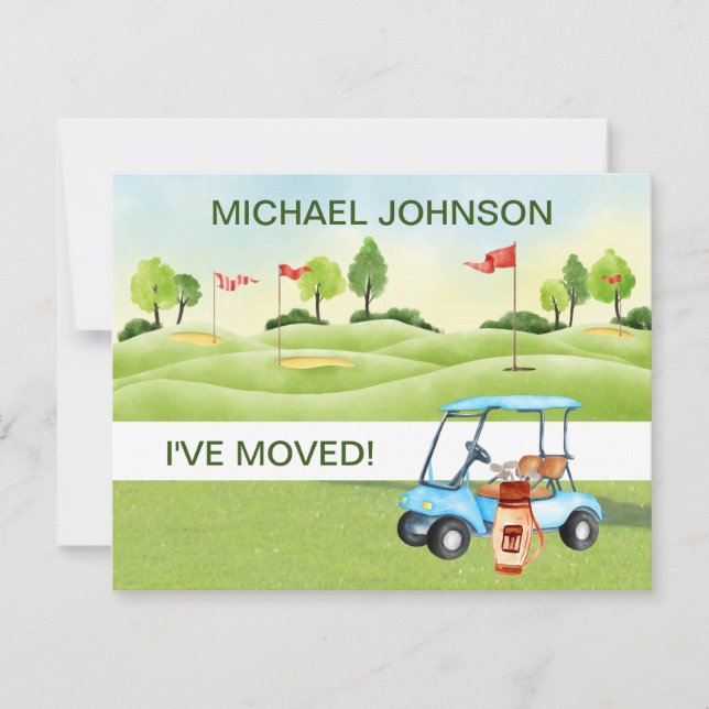 Anuncio Trasladé el carrito de golf a los verdes (Anverso)