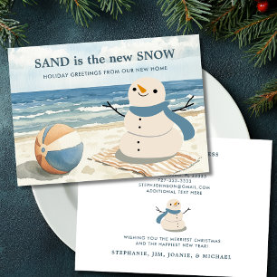 Anuncio Traslado de Sandy Snowman Beach Scene