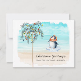 Anuncio Traslado de vacaciones en familia de Cute Penguin