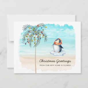 Anuncio Traslado de vacaciones en familia de Cute Penguin