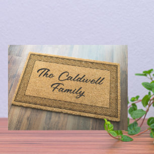 Anuncio Trendy Family Name Front Doormat Personalizado Mov