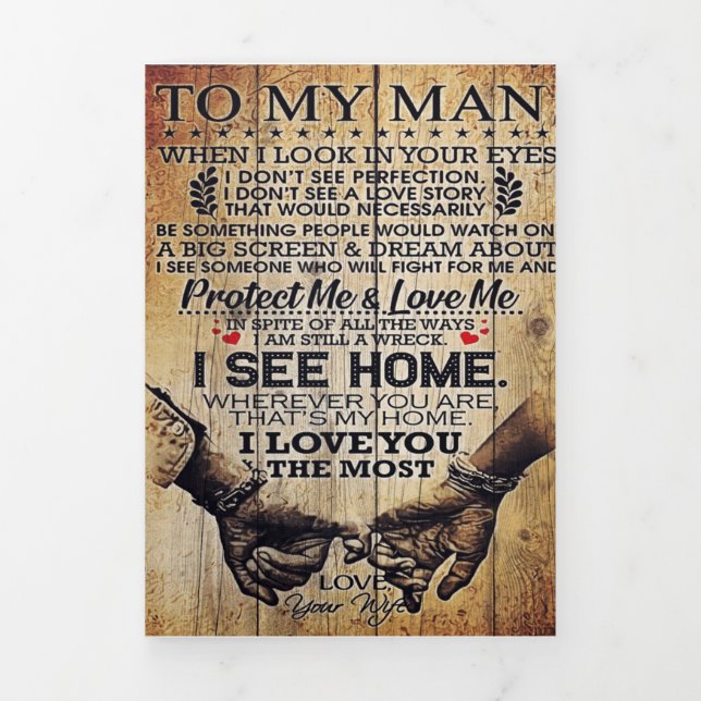 Anuncio Tríptico A mi esposo como regalo | Carta especial al marido (Foto de portada)