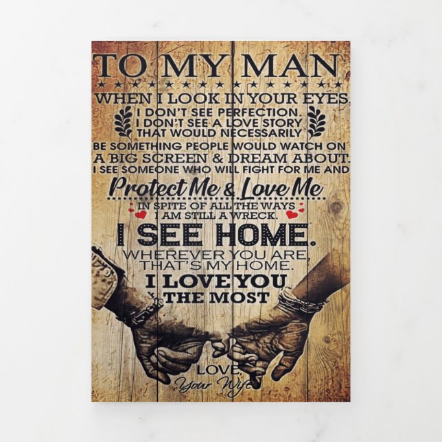 Anuncio Tríptico A mi esposo como regalo | Carta especial al marido (Foto de portada)