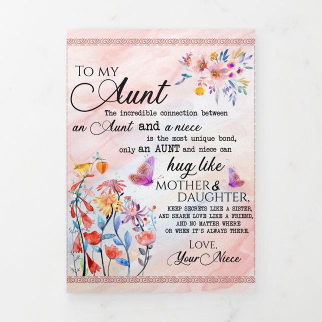 Anuncio Tríptico A Mi regalo de tía, regalo de mariposa de sobrina (Foto de portada)