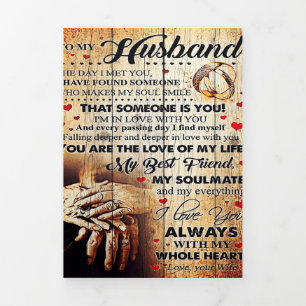 Anuncio Tríptico Al diseño de mi marido Carta De Amor Regalo A Él