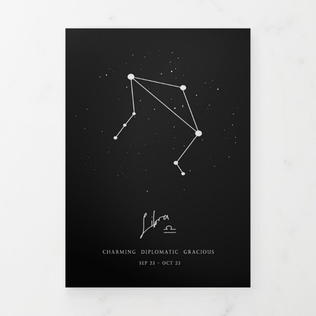 Anuncio Tríptico Bonito Libra Zodiac - Gracioso regalo de Libra Zod (Foto de portada)