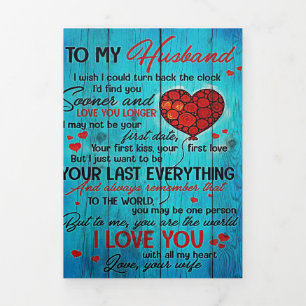 Anuncio Tríptico Carta a mi esposo Encantador De Mi Esposo