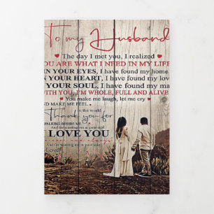 Anuncio Tríptico Carta para él   Regalo genial para mi marido