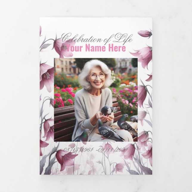 Anuncio Tríptico Celebración del funeral de la vida (Foto de portada)