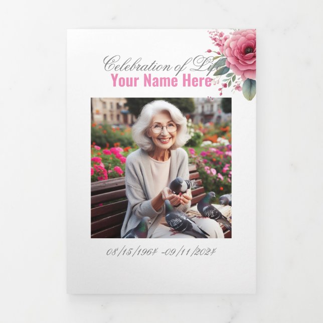 Anuncio Tríptico Celebración del funeral de la vida (Foto de portada)