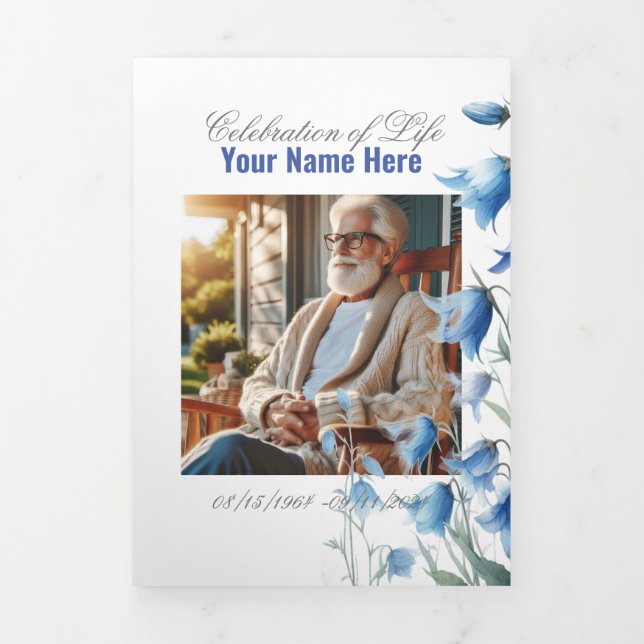 Anuncio Tríptico Celebración del funeral de la vida (Foto de portada)