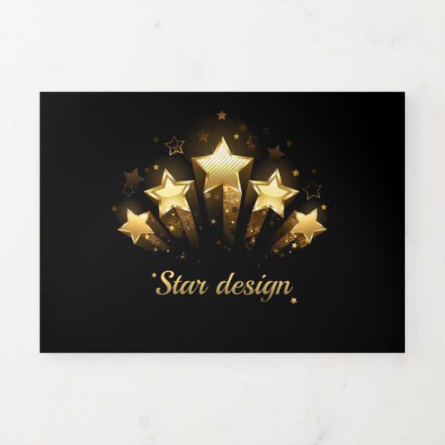 Anuncio Tríptico Cinco estrellas de oro en negro (Foto de portada)