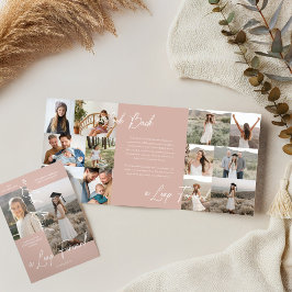 Anuncio Tríptico Collage de fotos de Graduación Entonces Y Ahora