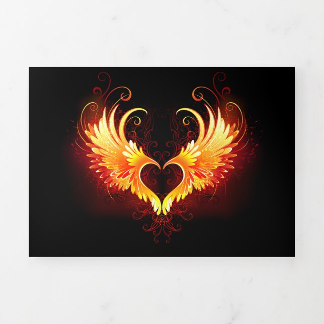 Anuncio Tríptico Corazón de Fuego Ángel con Alas (Foto de portada)