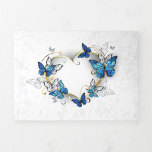 Anuncio Tríptico Corazón de joyas con mariposas Morfo