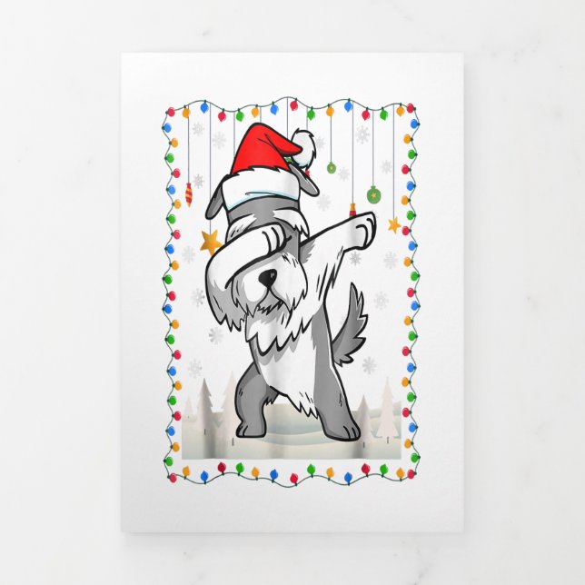 Anuncio Tríptico Dabbing Schnauzer Santa Light Christmas (Foto de portada)