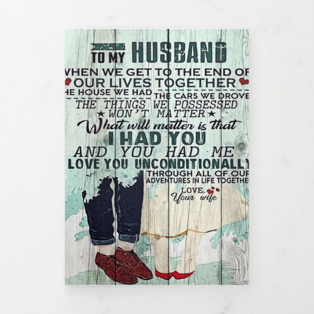 Anuncio Tríptico Esposa A Mi Esposo Regalo | A la carta del marido  (Foto de portada)