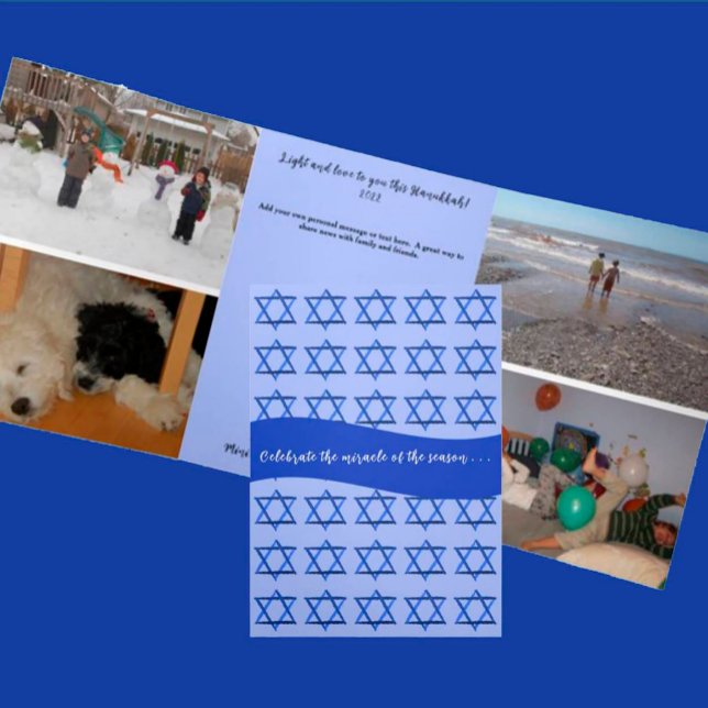 Anuncio Tríptico Feliz Hanukkah Editable celebra milagro de luz (Subido por el creador)