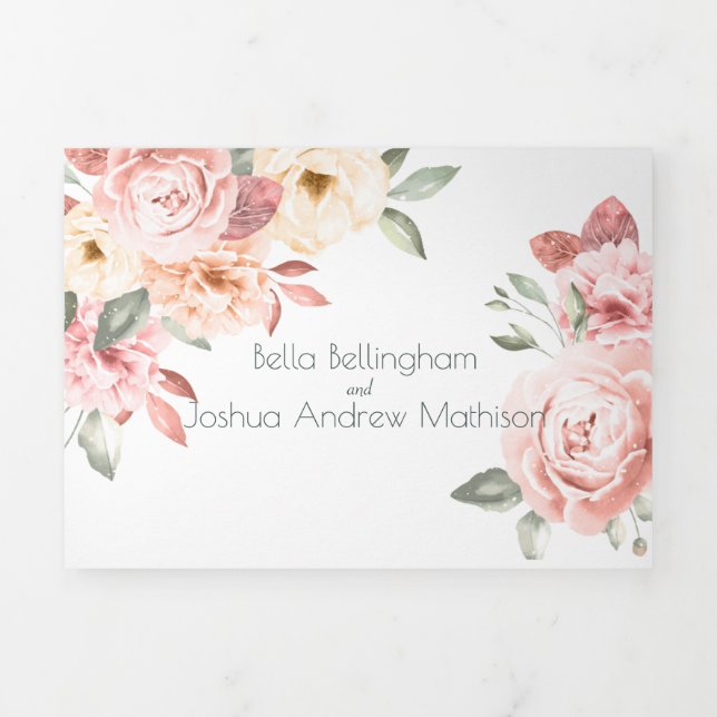 Anuncio Tríptico Floral romántica de Rosas (Foto de portada)