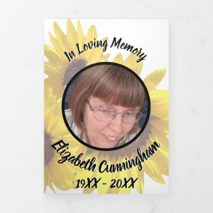 Anuncio Tríptico Flores amarillas muertas cinco recuerdos fotográfi