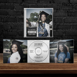 Anuncio Tríptico Graduación del folleto de portada del álbum de CD 