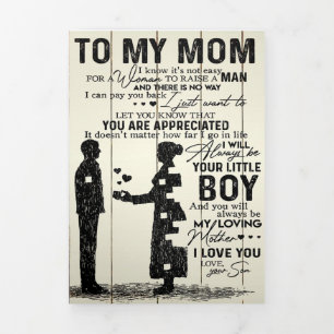Anuncio Tríptico Hijo De Mi Mamá Decoración del hogar Regalo Pa