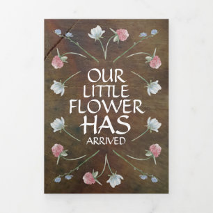 Anuncio Tríptico Madera de roble de flor silvestre, 3 Collages de f