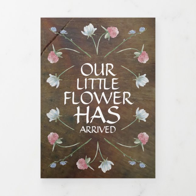 Anuncio Tríptico Madera de roble de flor silvestre, 3 Collages de f (Foto de portada)