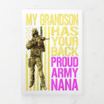 Anuncio Tríptico My grandson has your back military proud army gift<br><div class="desc">My grandson has your back military proud army gift</div>