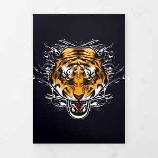 Anuncio Tríptico Obra de arte moderna de estilo retro Wolf | Para M