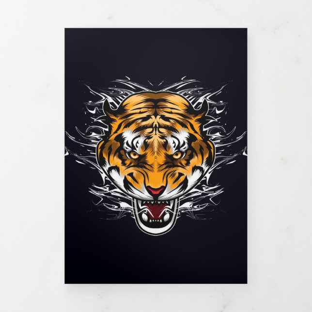 Anuncio Tríptico Obra de arte moderna de estilo retro Wolf | Para M (Foto de portada)