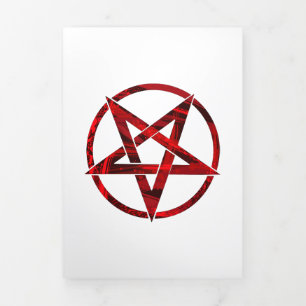 Anuncio Tríptico Pentagram del diablo Rojo