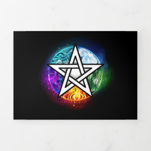 Anuncio Tríptico Pentagrama de Wiccan