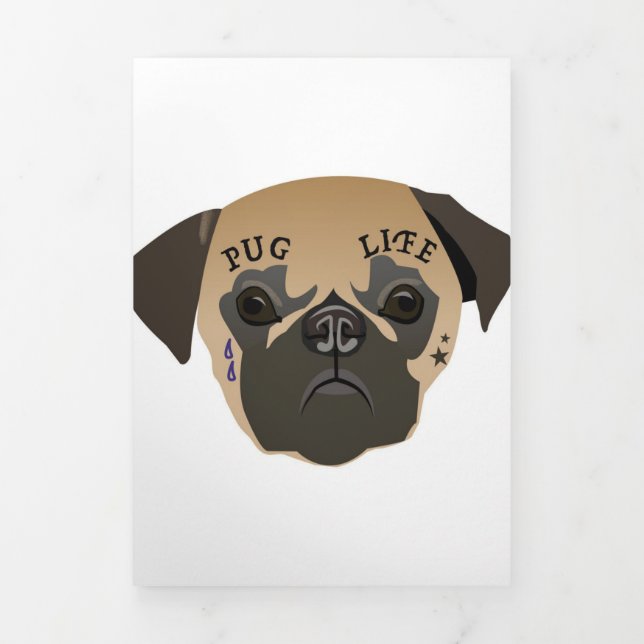 Anuncio Tríptico Pug Lovers | Vida útil de cute pug (Foto de portada)