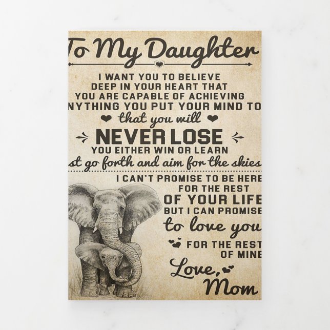 Anuncio Tríptico Querida Carta a la Hija | Regalo Encantador (Foto de portada)