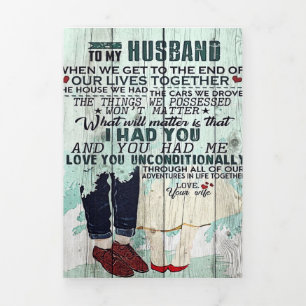 Anuncio Tríptico Regalo de esposa a mi esposo   Carta a mi esposo  