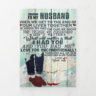 Anuncio Tríptico Regalo de esposa a mi esposo | Carta a mi esposo |