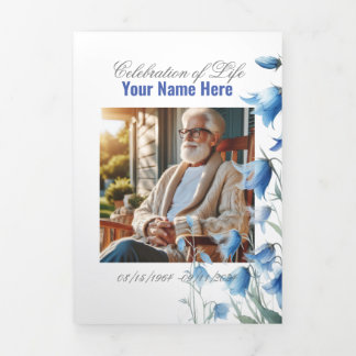 Anuncio Tríptico Servicio Funerario de Celebración de la Vida en Me