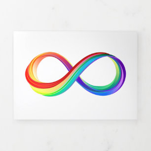 Anuncio Tríptico Símbolo infinito arcoiris en capas
