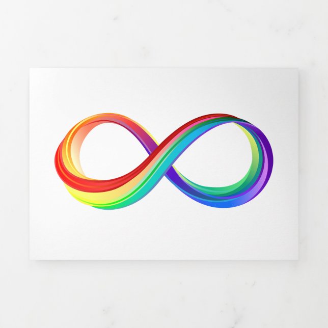 Anuncio Tríptico Símbolo infinito arcoiris en capas (Foto de portada)