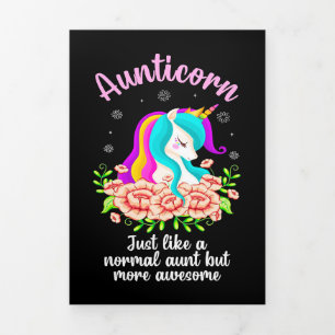 Anuncio Tríptico Tía personalizada   Auntie Día de la Madre Gift