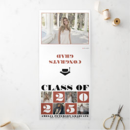 Anuncio Tríptico Tipografía Clase de terracota de collage fotográfi